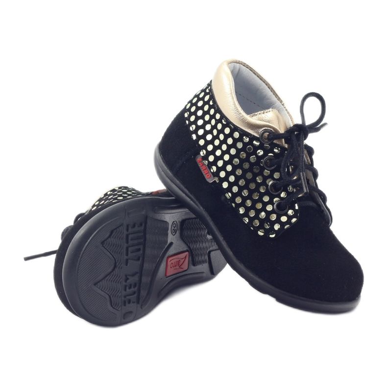 Botas de menina Zarro 82/4 ouro preto dourado 3