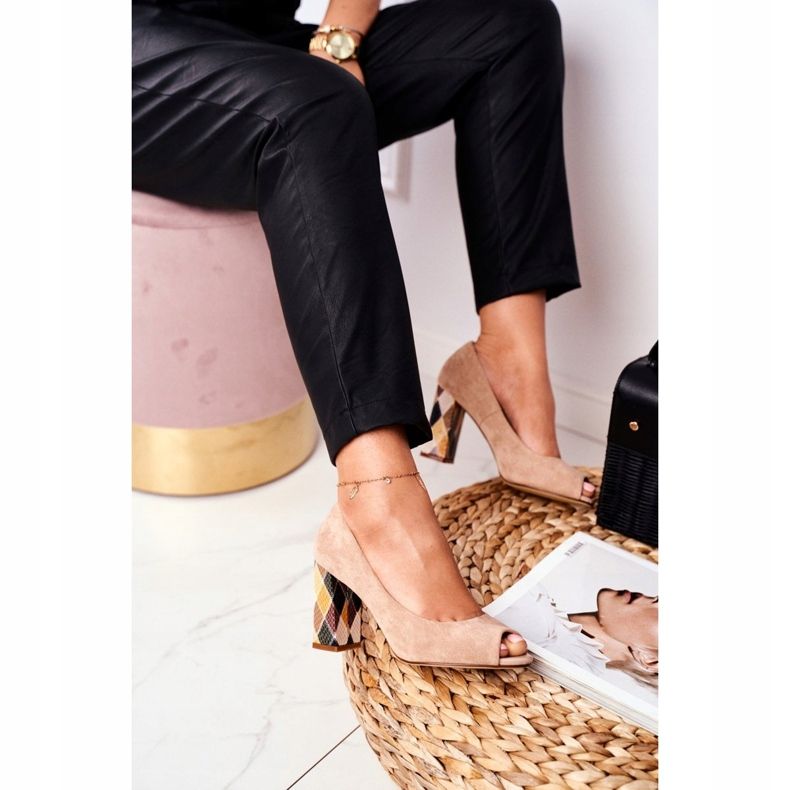 Bombas Femininas Sergio Leone Suede Beige PB135 Be Mine! bege 1