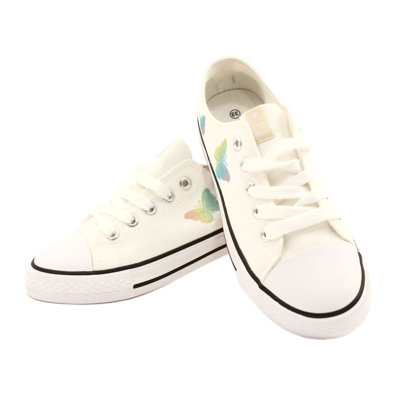 NEWS Tênis branco com borboletas amarradas 21DZ35-3585 3