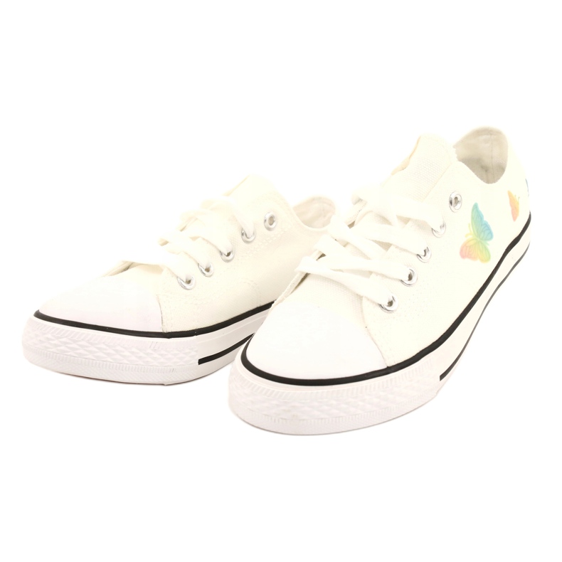 NEWS Tênis branco com borboletas amarradas 21DZ35-3585 1