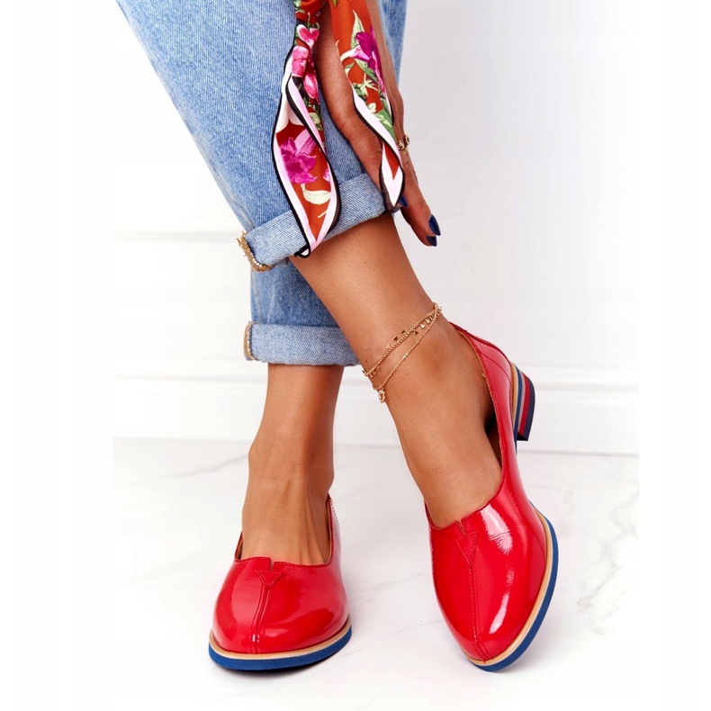 Sapatos de Couro Lacados Maciejka 05035-08 Vermelho 3