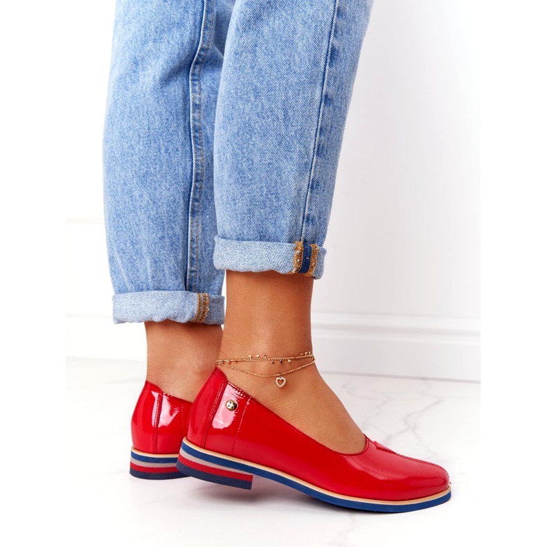 Sapatos de Couro Lacados Maciejka 05035-08 Vermelho 2