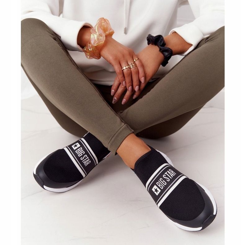 Tênis esportivos Slip-On Memory Foam Big Star HH274536 Preto 1