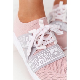 Sapatos esportivos femininos Memory Foam Big Star HH274353 rosa 1