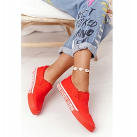 Tênis feminino ajustável Big Star HH274010 vermelho 2