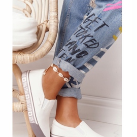 Tênis feminino slip-on Big Star HH274007 branco 2