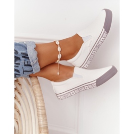 Tênis feminino slip-on Big Star HH274007 branco 1