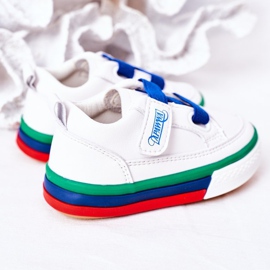 Apawwa Tênis infantil com canelado branco e azul marinho Baxter azul-marinho 1