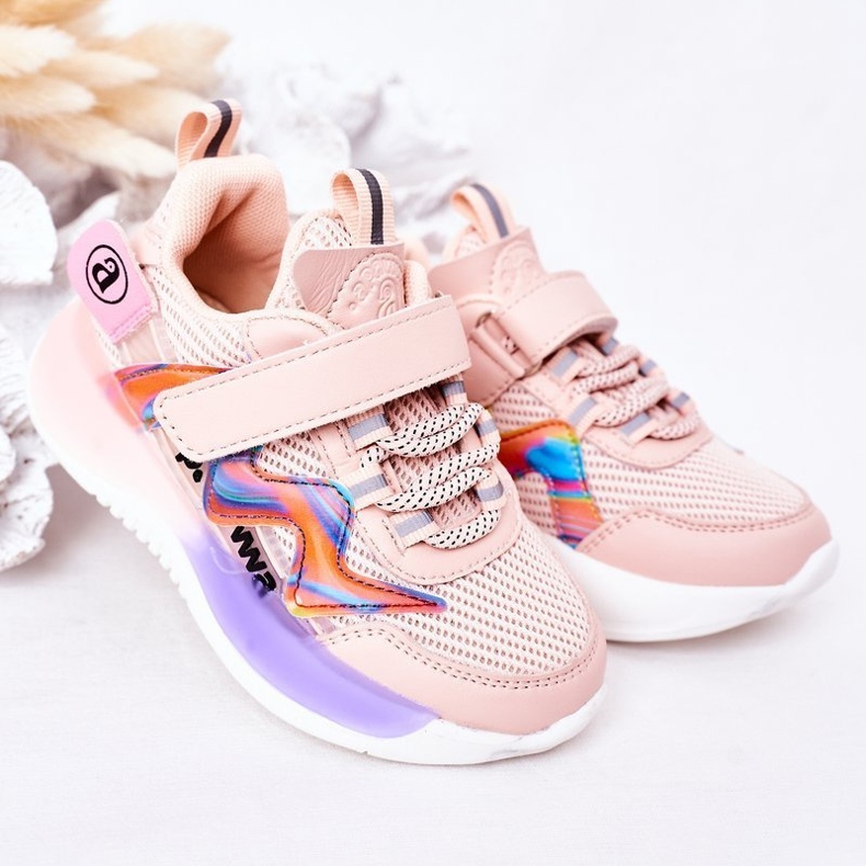Apawwa Calçados infantis esportivos tênis rosa salto salto 2