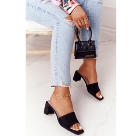 Sandálias de camurça com salto alto S.Barski 238-S1 Preto 1