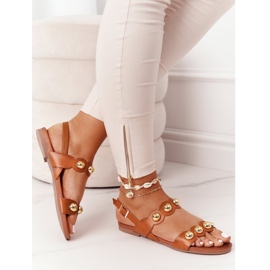 Sandálias Com Jatos S.Barski 541-52 Marrom 1