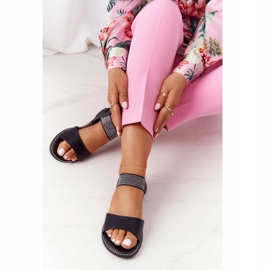 S.Barski Sandálias pretas com nervuras S. Bararski 934-19 preto 1