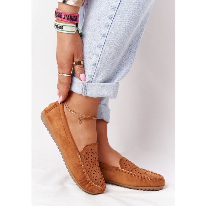 Mocassins de camurça Camel Molly feminino marrom multicolorido 1