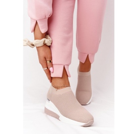 Tênis Openwork Slip-On On Wedge Beige Harmony bege branco 2