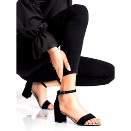 Sandálias em poste baixo Sergio Leone SK839 bege castanho preto 1