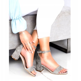 Sergio Leone Sandálias em um pilar Eco SK839 Silver prata 2