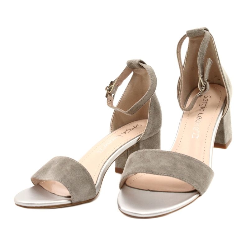 Sergio Leone Sandálias em um pilar Eco SK839 Silver prata 3