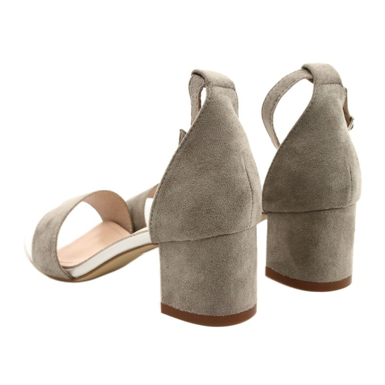 Sergio Leone Sandálias em um pilar Eco SK839 Silver prata 5