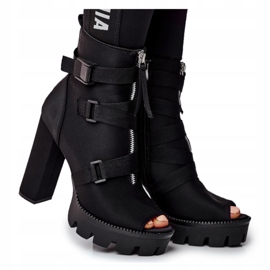 PS1 Botas femininas tornozelo open toe black gladios preto 3 PS1 Botas femininas tornozelo open toe black gladios preto 3