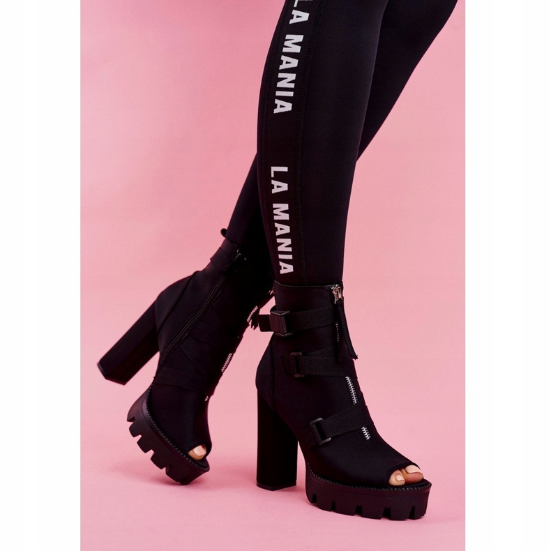 PS1 Botas femininas tornozelo open toe black gladios preto 2 PS1 Botas femininas tornozelo open toe black gladios preto 2