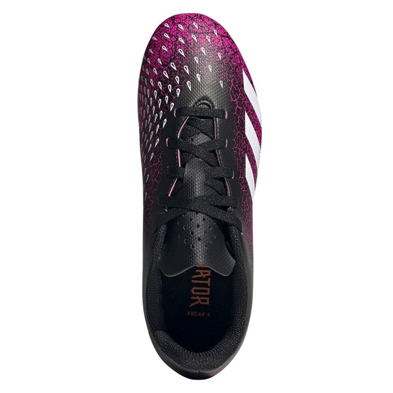 Chuteiras Adidas Predator Freak.4 FxG Jr FW7536 multicolorido rosa 2 Chuteiras Adidas Predator Freak.4 FxG Jr FW7536 multicolorido rosa 2
