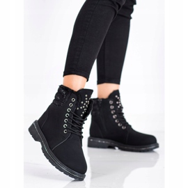 SHELOVET Armadilhas pretas com zircônia cúbica preto 2