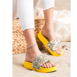 Seastar chinelos de cristal da moda prata 2 Seastar chinelos de cristal da moda prata 2