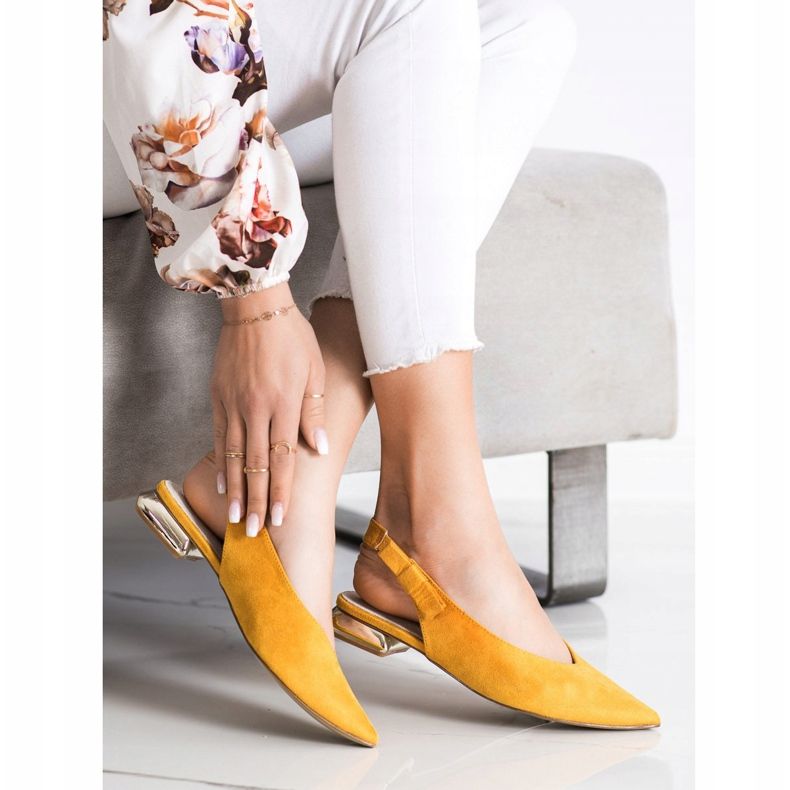 Goodin Bombas elegantes no Spitz amarelo 1