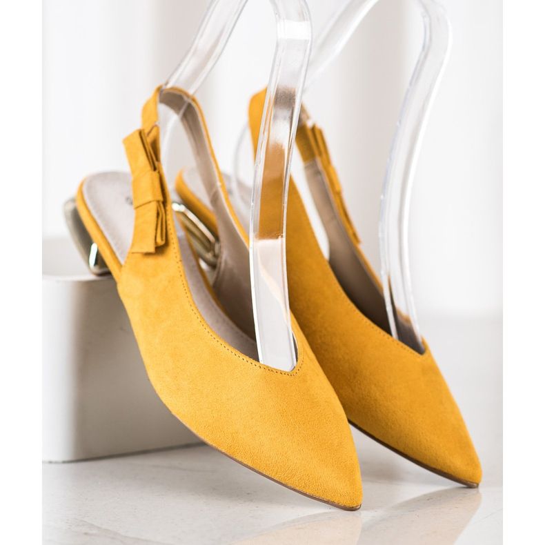 Goodin Bombas elegantes no Spitz amarelo 2