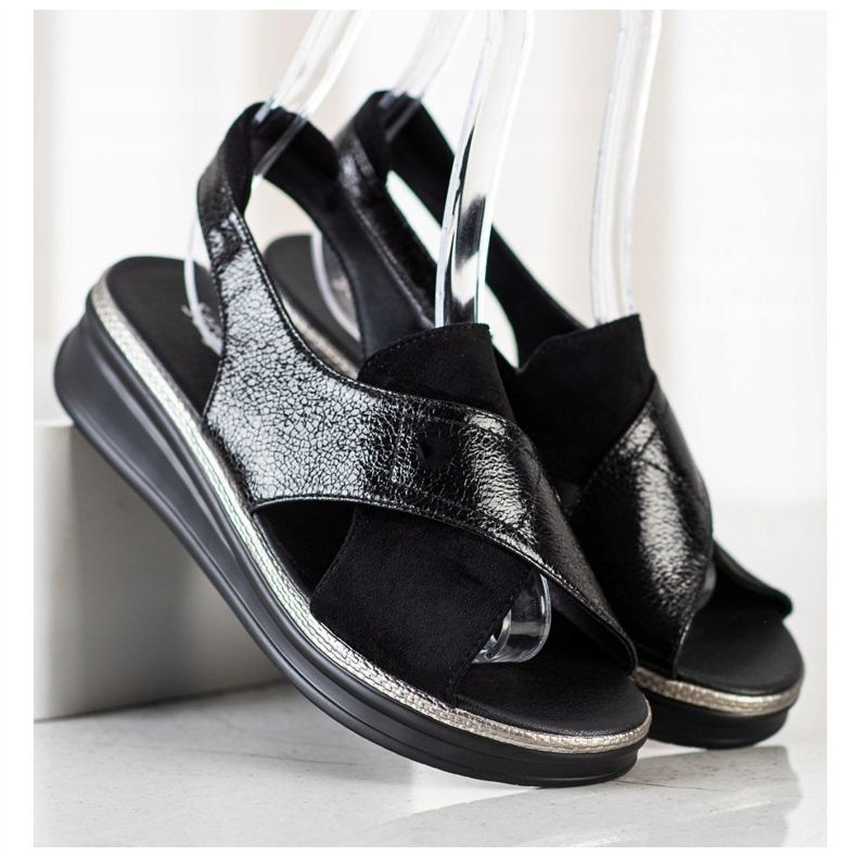 Sandálias Sergio Leone Slip-On preto 1