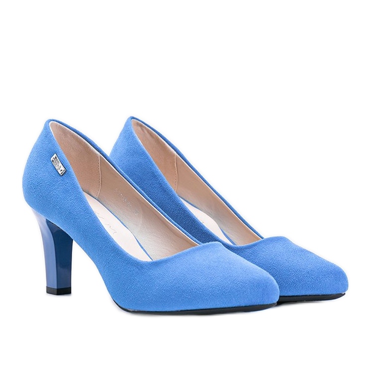 Sapatos azuis com salto agulha Calista azul 1