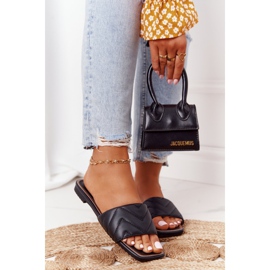 Chinelos de couro com acolchoado S.Barski 331-42 Preto 1