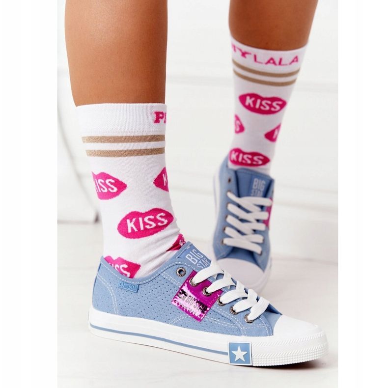 Tênis Openwork Feminino Big Star FF274037 Azul 2