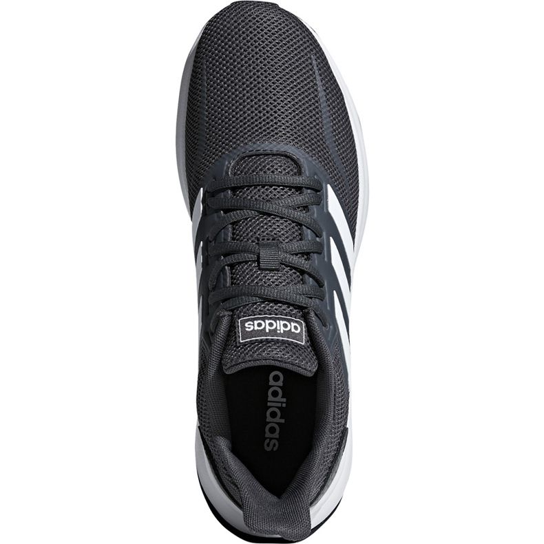 Sapatos masculinos cinza Adidas Runfalcon F36200 branco 1