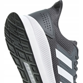 Sapatos masculinos cinza Adidas Runfalcon F36200 branco 3