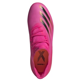 Chuteiras Adidas X Ghosted.1 Fg Jr FW6956 rosa, laranja rosa 2