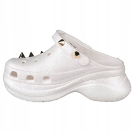 Crocs Classic Bae Glitter Stud Clog W 206783-100 branco dourado 1 Crocs Classic Bae Glitter Stud Clog W 206783-100 branco dourado 1