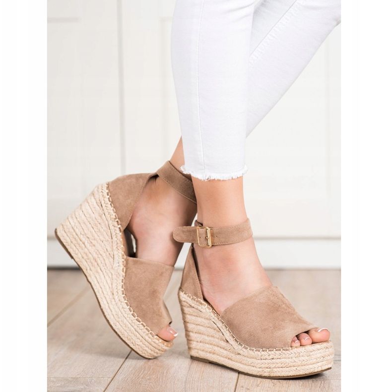 SHELOVET Sandálias Beige Wedge bege 1