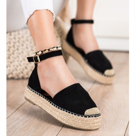 SHELOVET Alpercatas com fivela preto 2