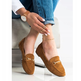 Anesia Paris Mocassins elegantes de camurça castanho 2