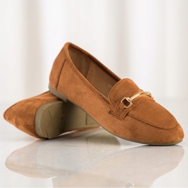 Anesia Paris Mocassins elegantes de camurça castanho 1