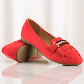 Anesia Paris Mocassins elegantes vermelho 1
