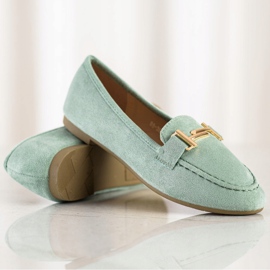 Anesia Paris Mocassins elegantes verde 1