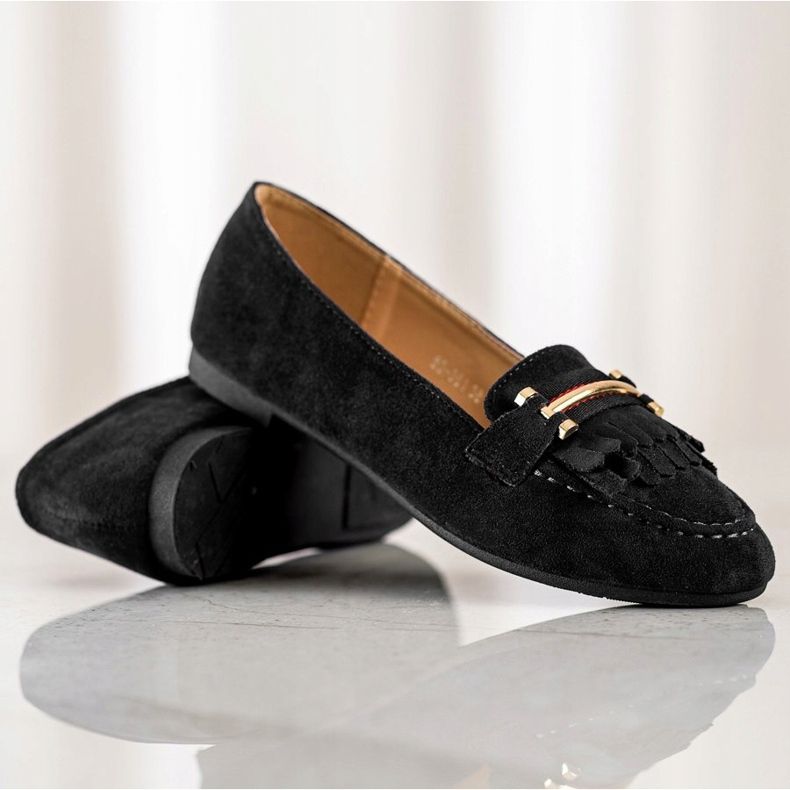 Anesia Paris Mocassins elegantes preto 1