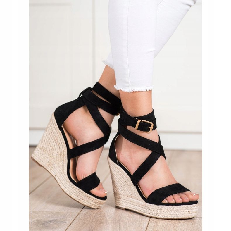 SHELOVET Sandálias Alpercatas com Fivela preto 1 SHELOVET Sandálias Alpercatas com Fivela preto 1