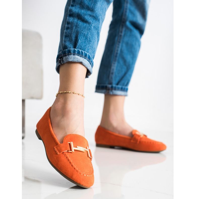Anesia Paris Mocassins elegantes laranja 1