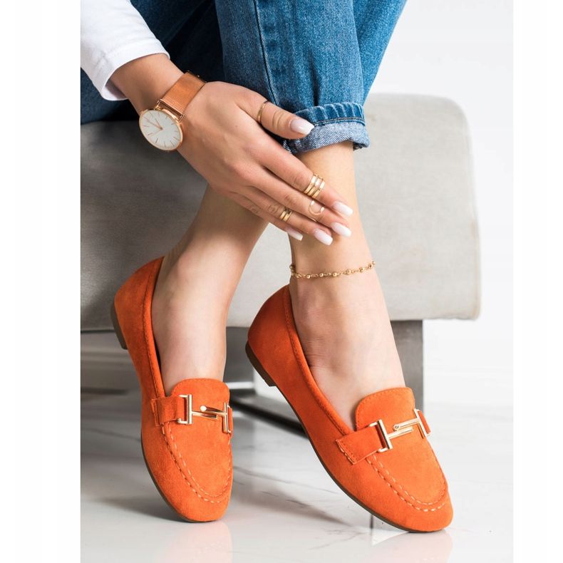 Anesia Paris Mocassins elegantes laranja 2