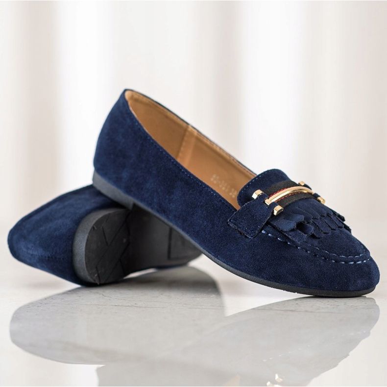 Anesia Paris Mocassins elegantes azul 1