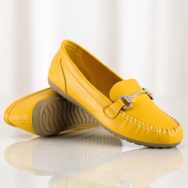Queentina Mocassins Elegantes Com Zircônia Cúbica amarelo 1