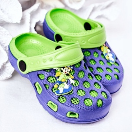 Chinelos de espuma infantil Crocs Júpiter Azul-Verde Marinho azul marinho 1